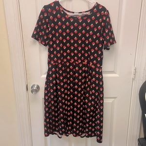 Strawberry LuLaRoe Amelia dress